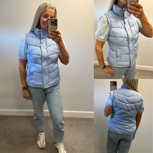 Joules blue quilted gilet / body warmer size 14