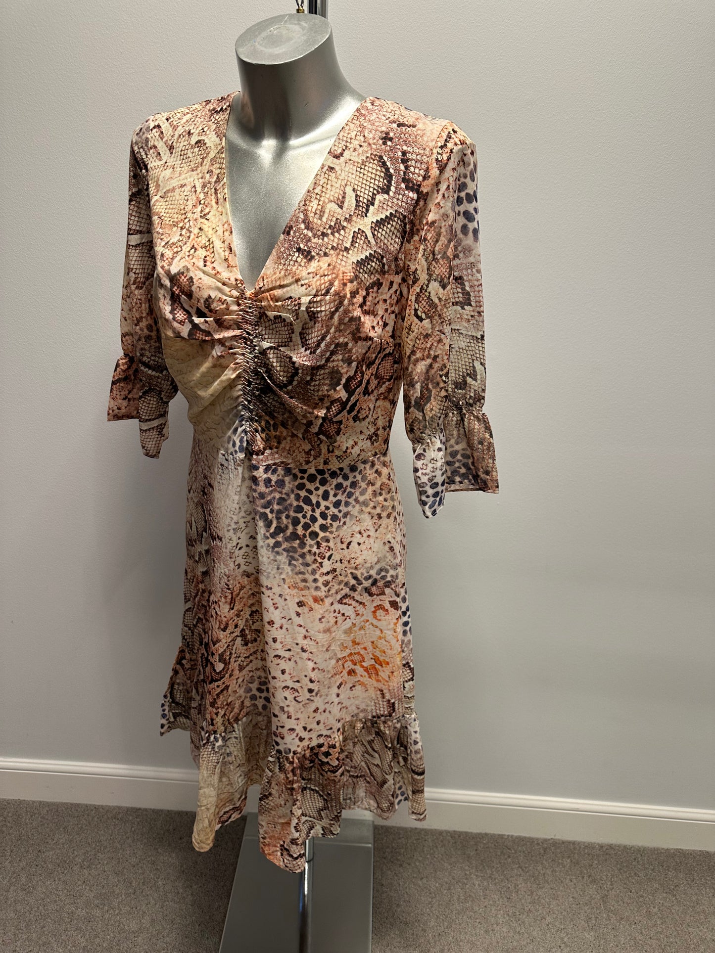 Sosander snakeskin print dress size 12