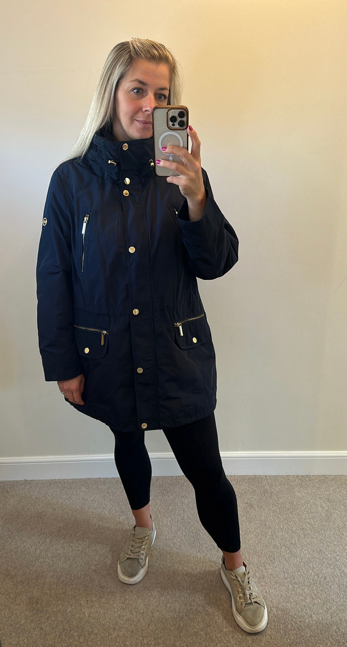 Michael Kors navy jacket size OX fit upto size 20