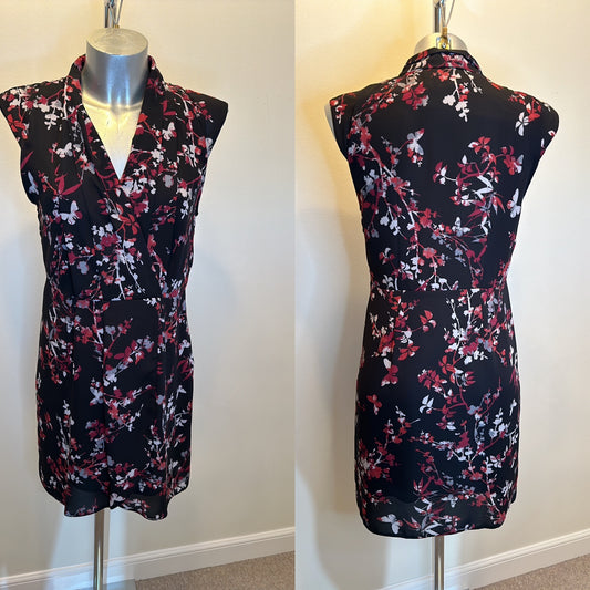 Apricot black floral dress size 12 brand new with tags