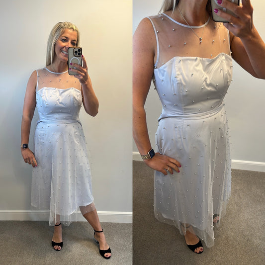 Phase eight silver grey Pearl dress size 12