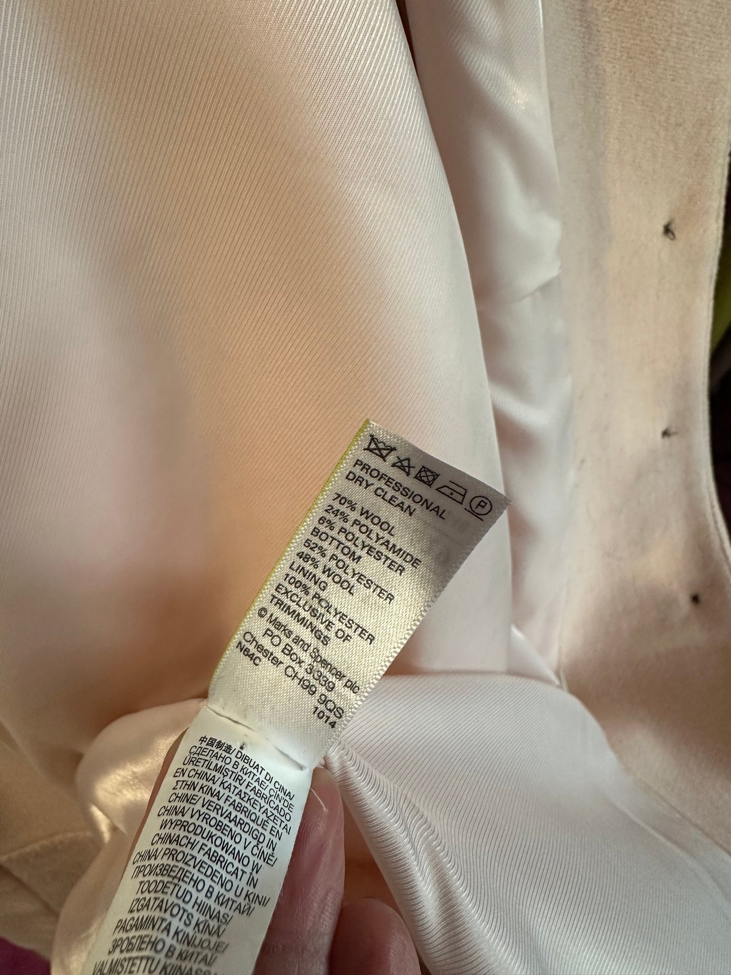 Autograph rose pink wool jacket size 10