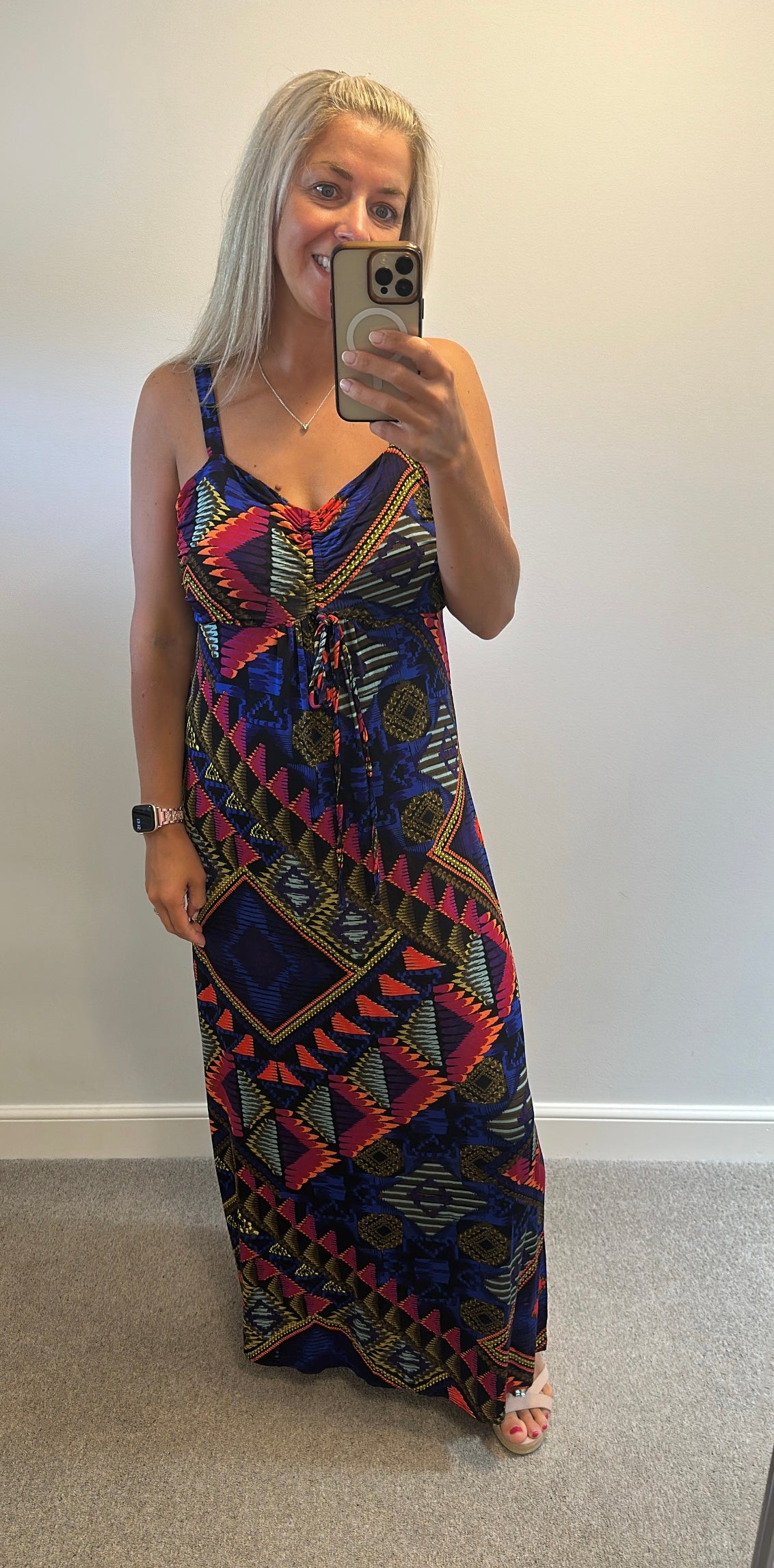 Wallis black print dress size 16
