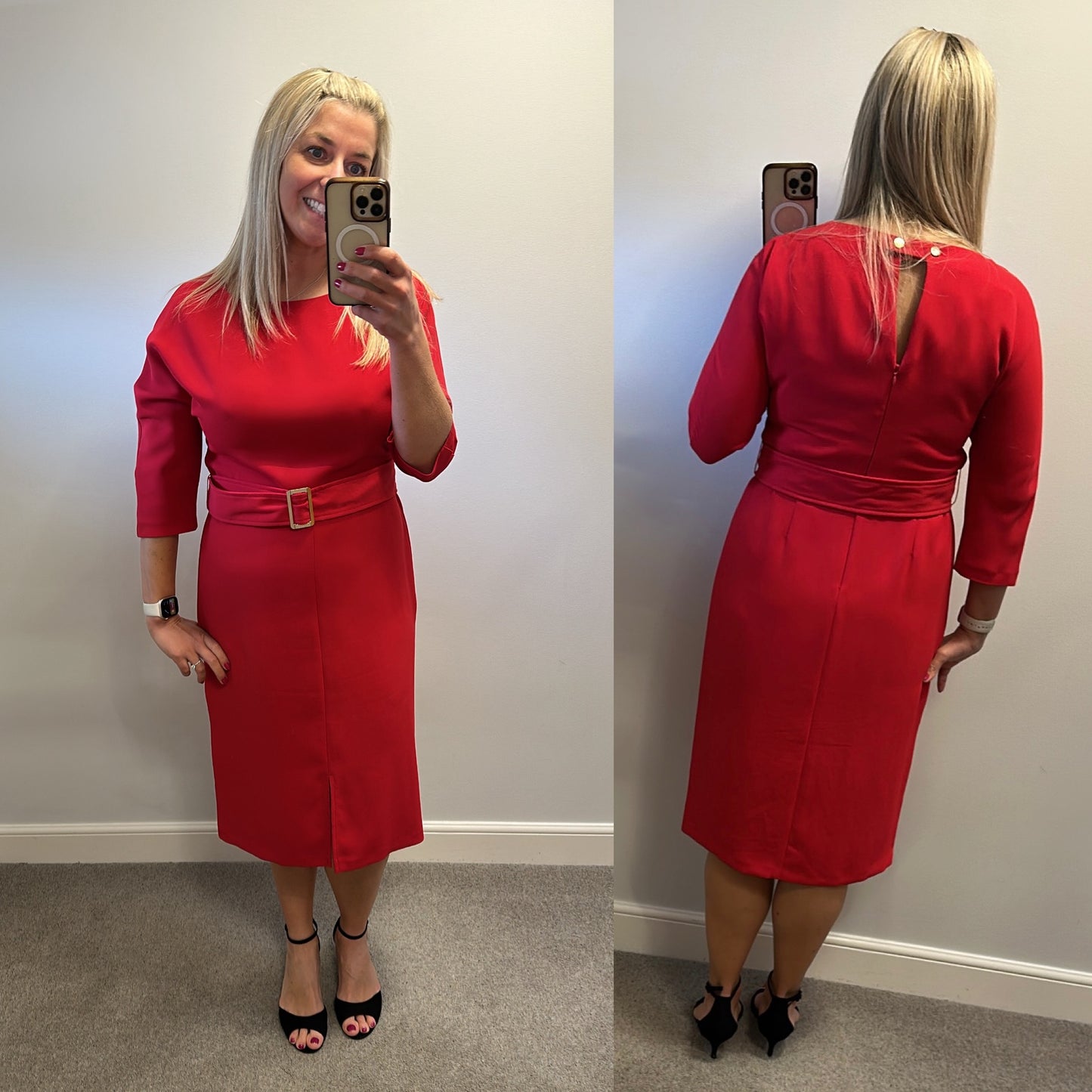 Phase eight red dress size 14