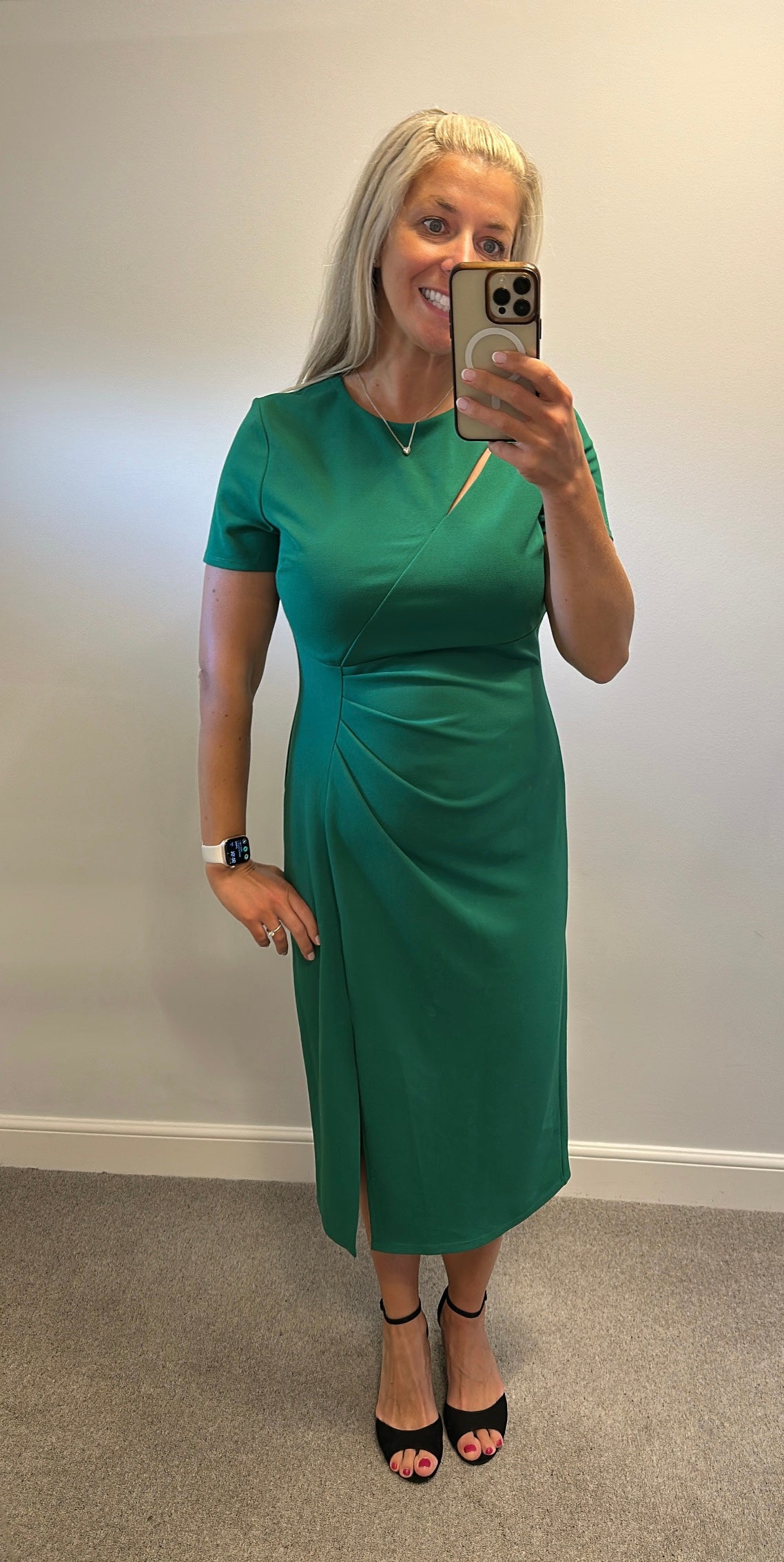 Green flattering dress size 14