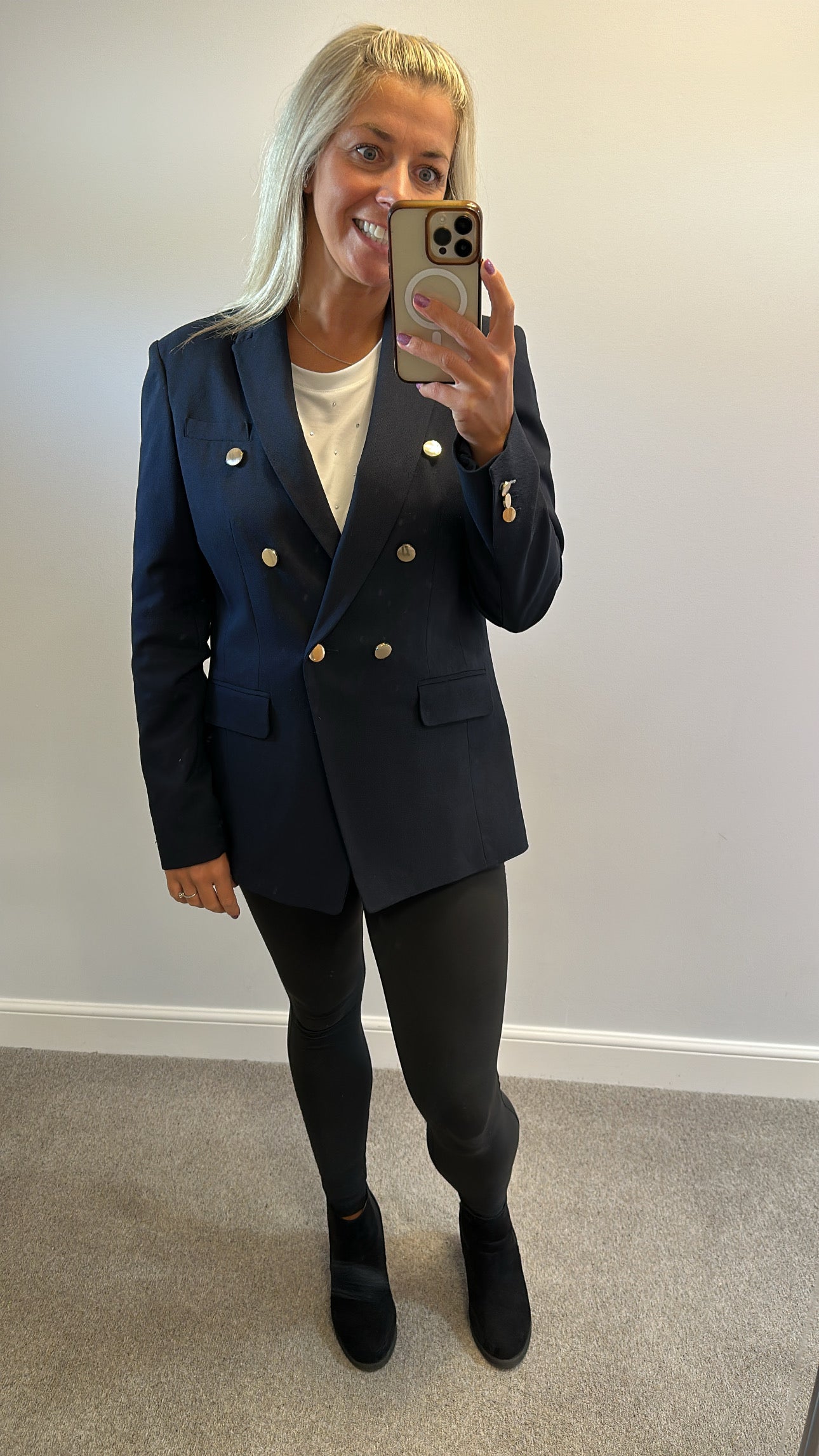 Emma Willis navy blazer size 16