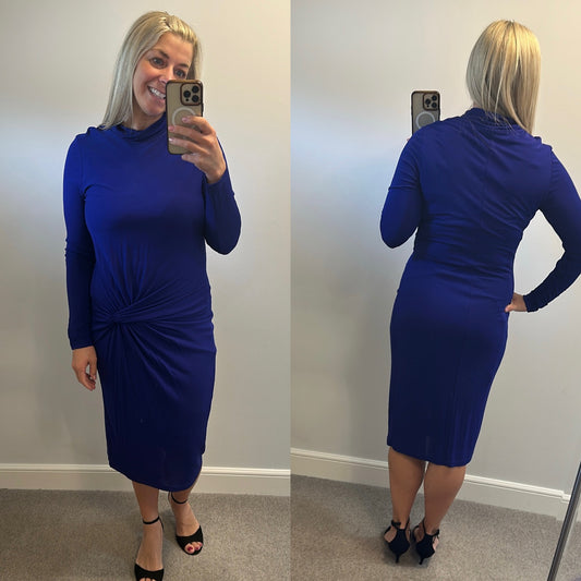 Reiss Freya twist bodycon cobalt blue dress size 14 brand new with tags RRP £198
