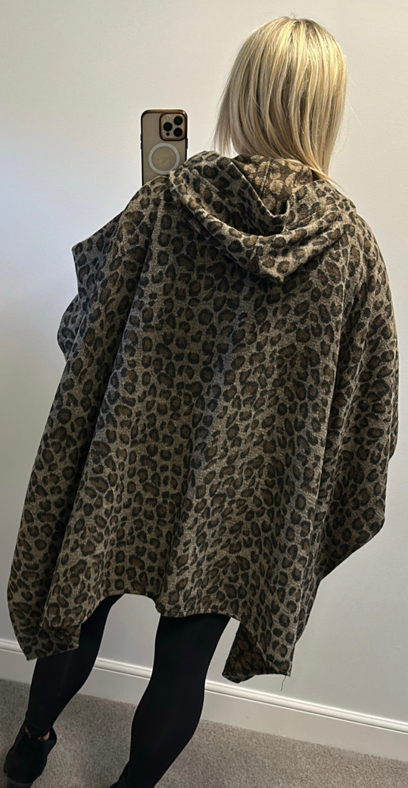 Next animal print poncho / wrap one size