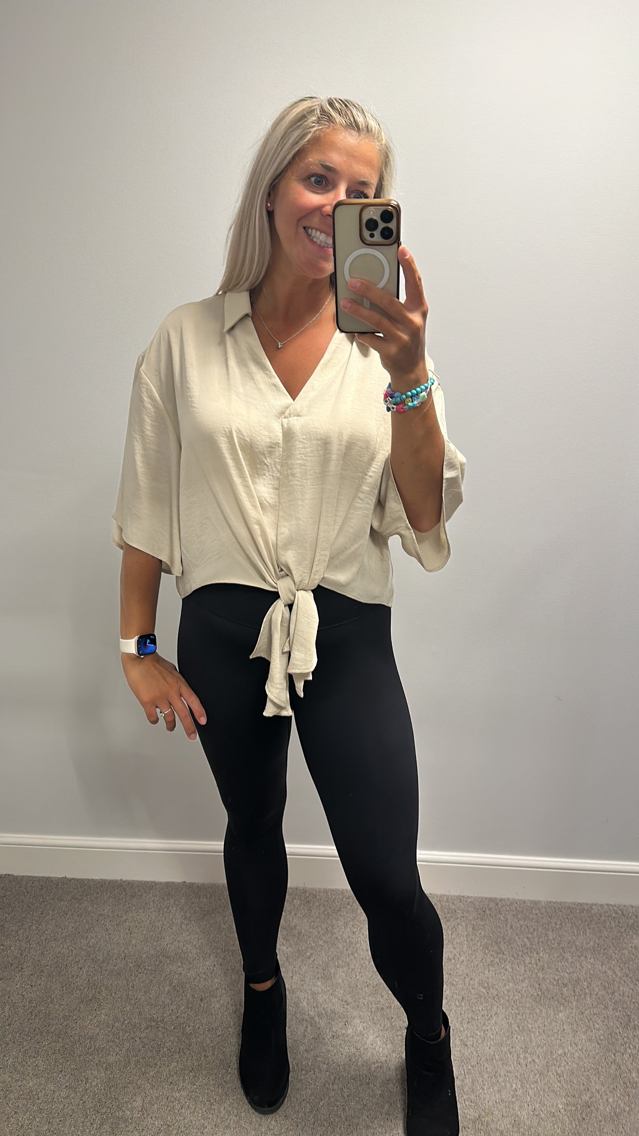 F&F beige / champagne gold top size 16