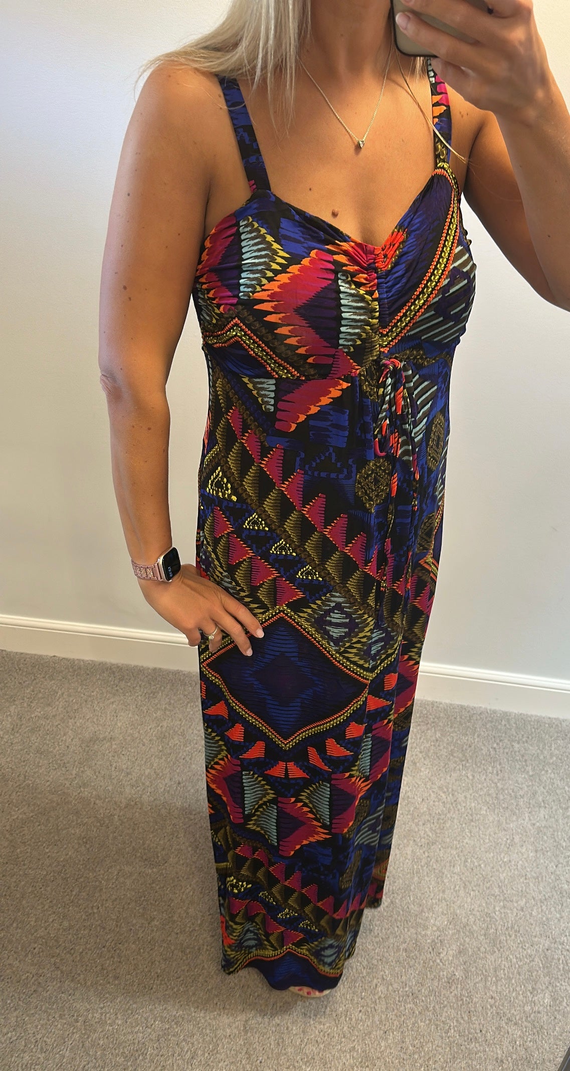 Wallis black print dress size 16