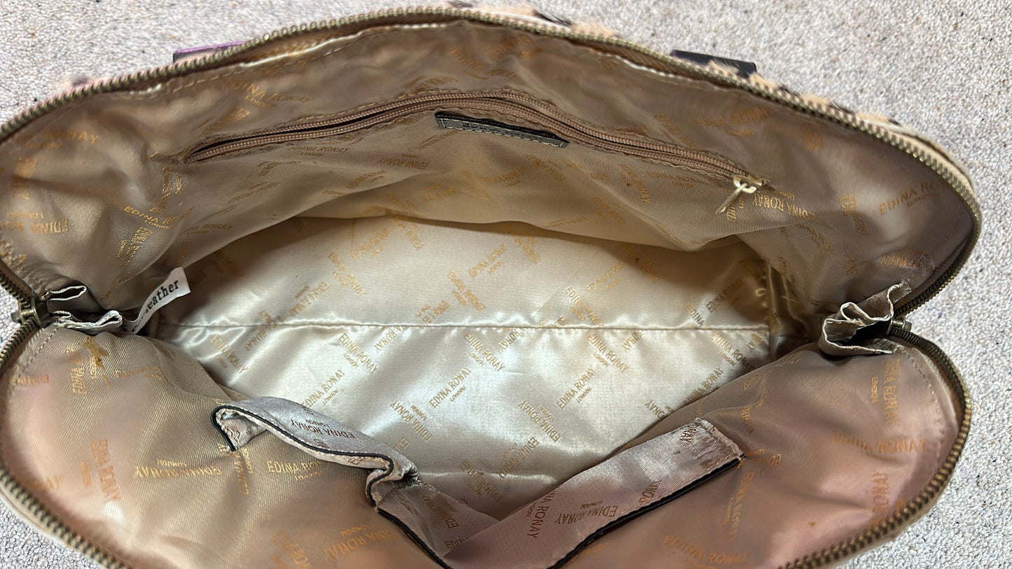 Edina Ronay Tiger print handbag 100% cow leather