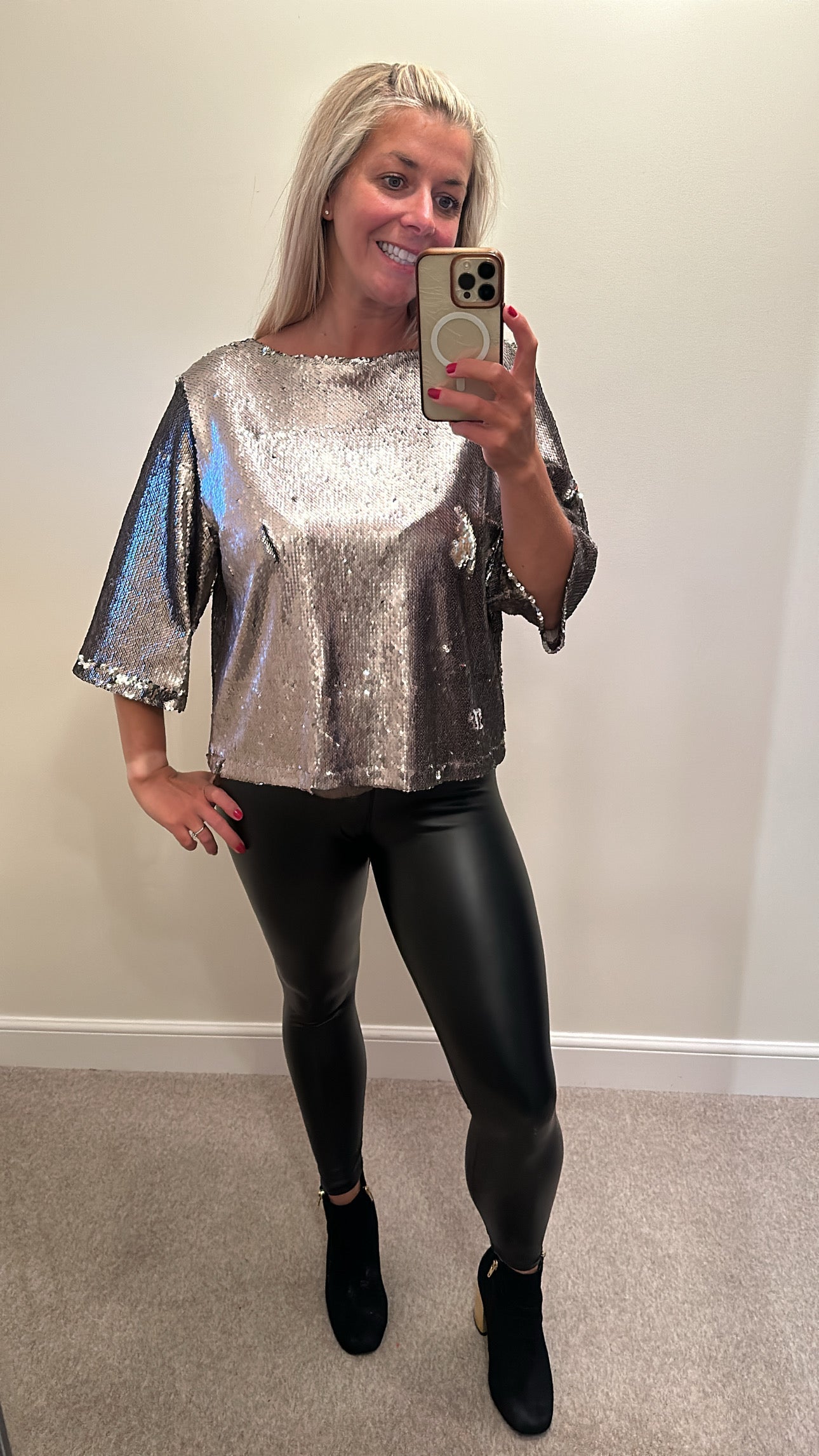 River island sequin top size 18