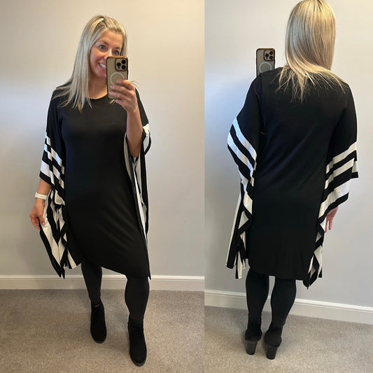 BPC black and white dress size M would fit upto size 16