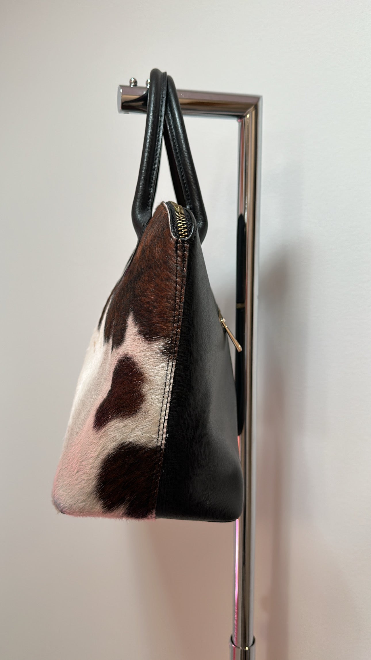 Vera Pelle made in Italy Cow print handbag 100% leather