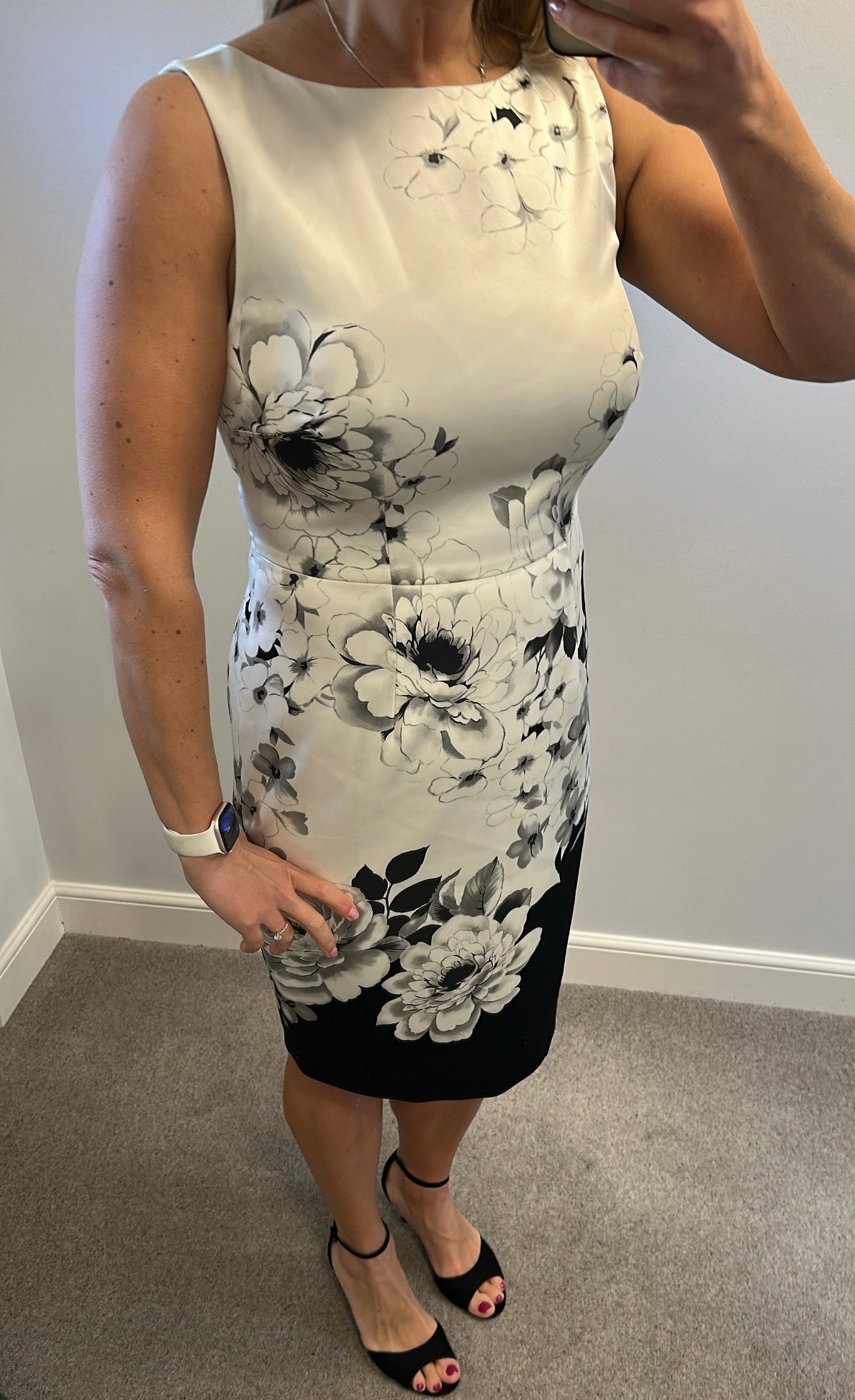 Coast ivory floral dress size 14