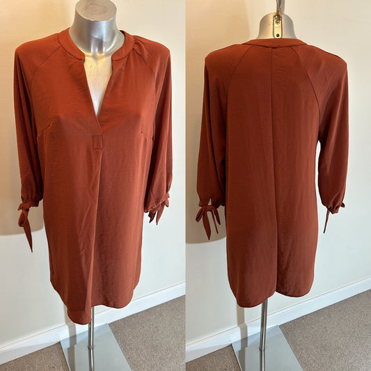 Primark brown tunic dress size 10