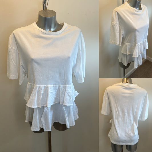 H&M white top size S (8-12)