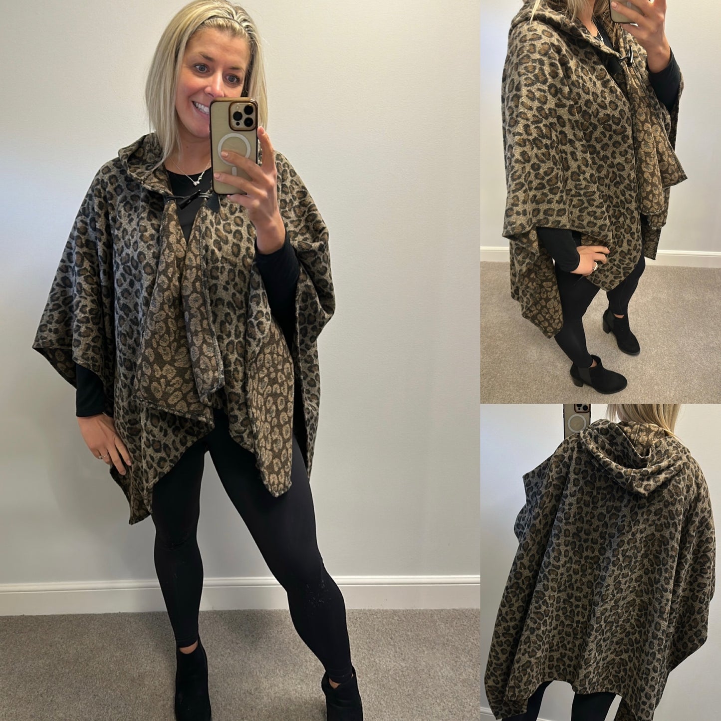 Next animal print poncho / wrap one size