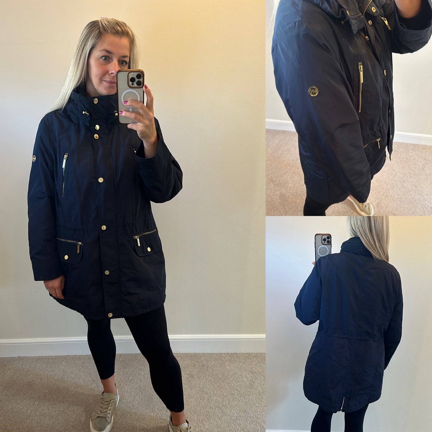 Michael Kors navy jacket size OX fit upto size 20