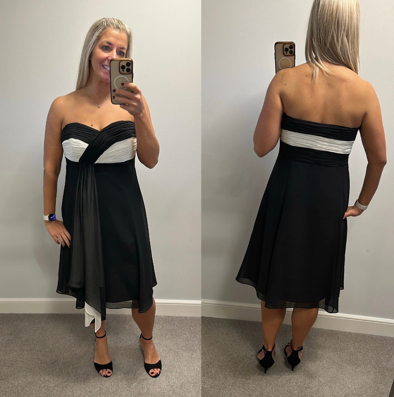 Debut Black and white dress size 16