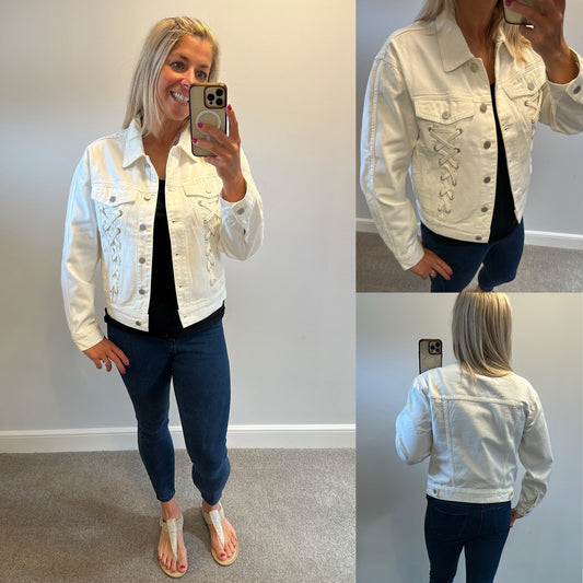 Mint Velvet denim jacket size S (would fit upto size 12)