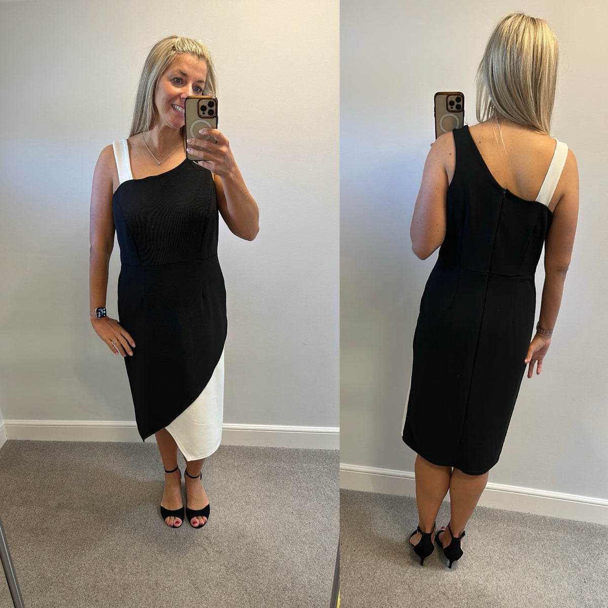 Joanna hope black and white dress size 16