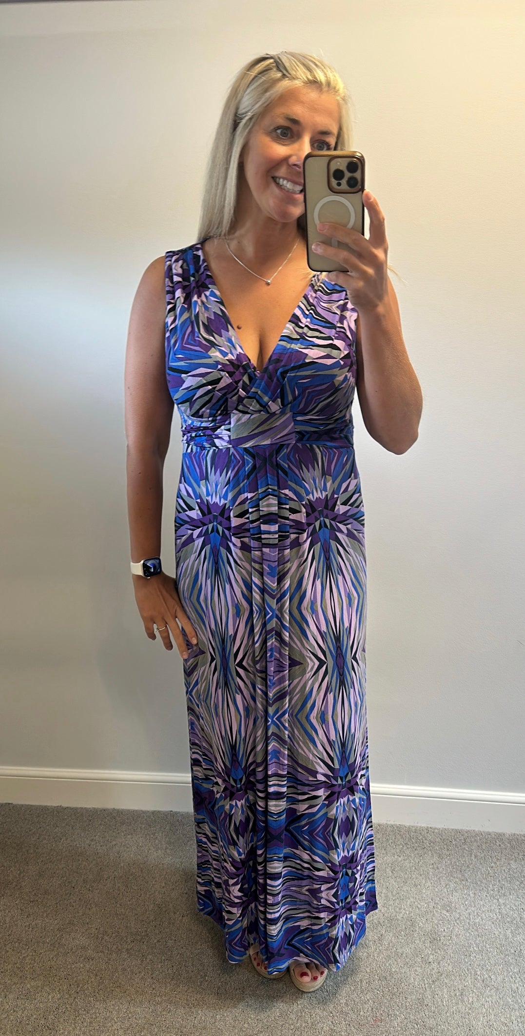Peruna purple print dress size 14L