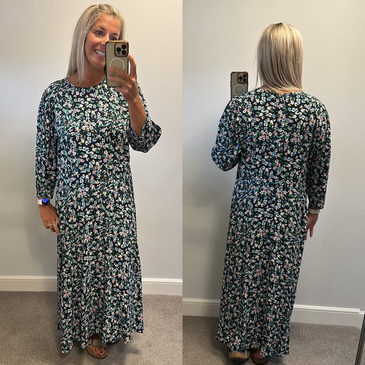 Marks and Spencer’s navy floral dress size 18