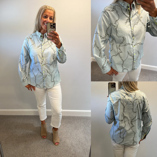 Bianca blue chain shirt size 18