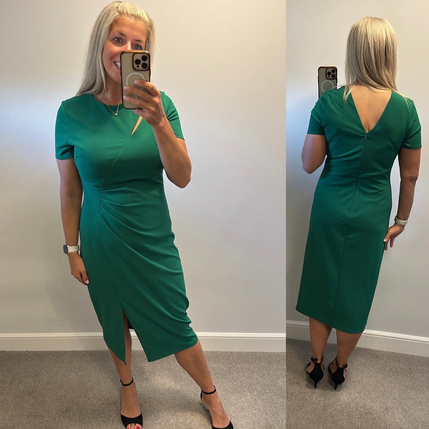 Green flattering dress size 14