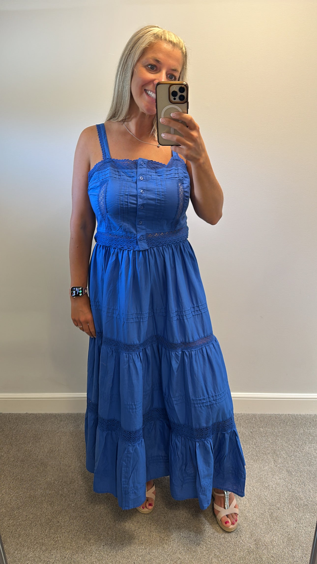 F&F blue top and skirt 2 piece outfit size 16