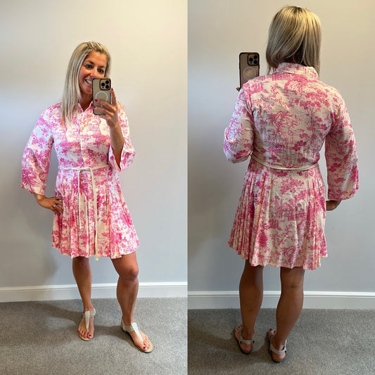 River island pink floaty dress size 12 brand new with tags RRP £55