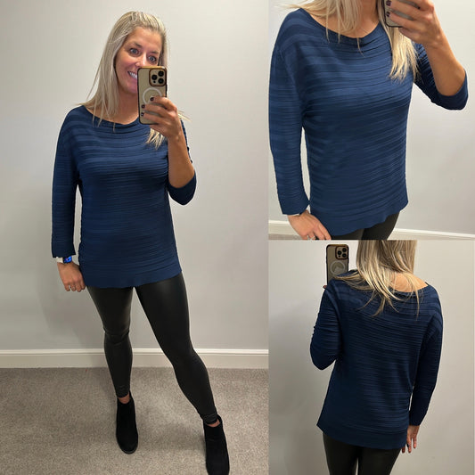 Peruzzi Navy strip top size 18 brand new with tags RRP £60.99