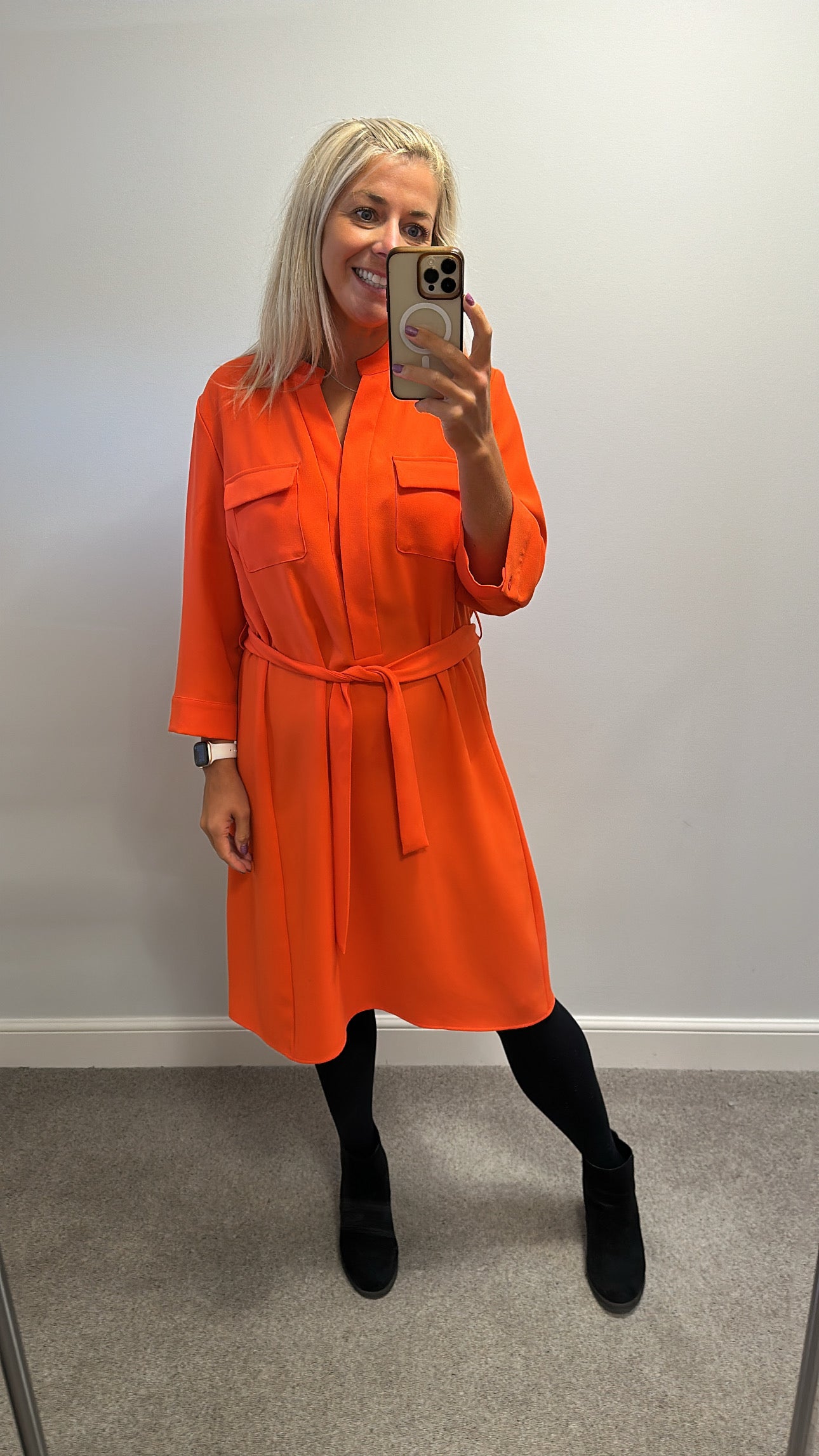 Gerry Weber orange dress would fit upto size 18