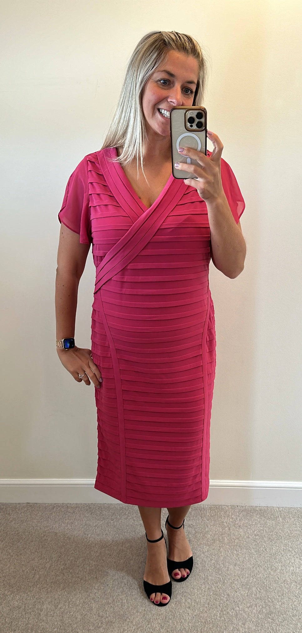 Mint Velvet pink dress size 18