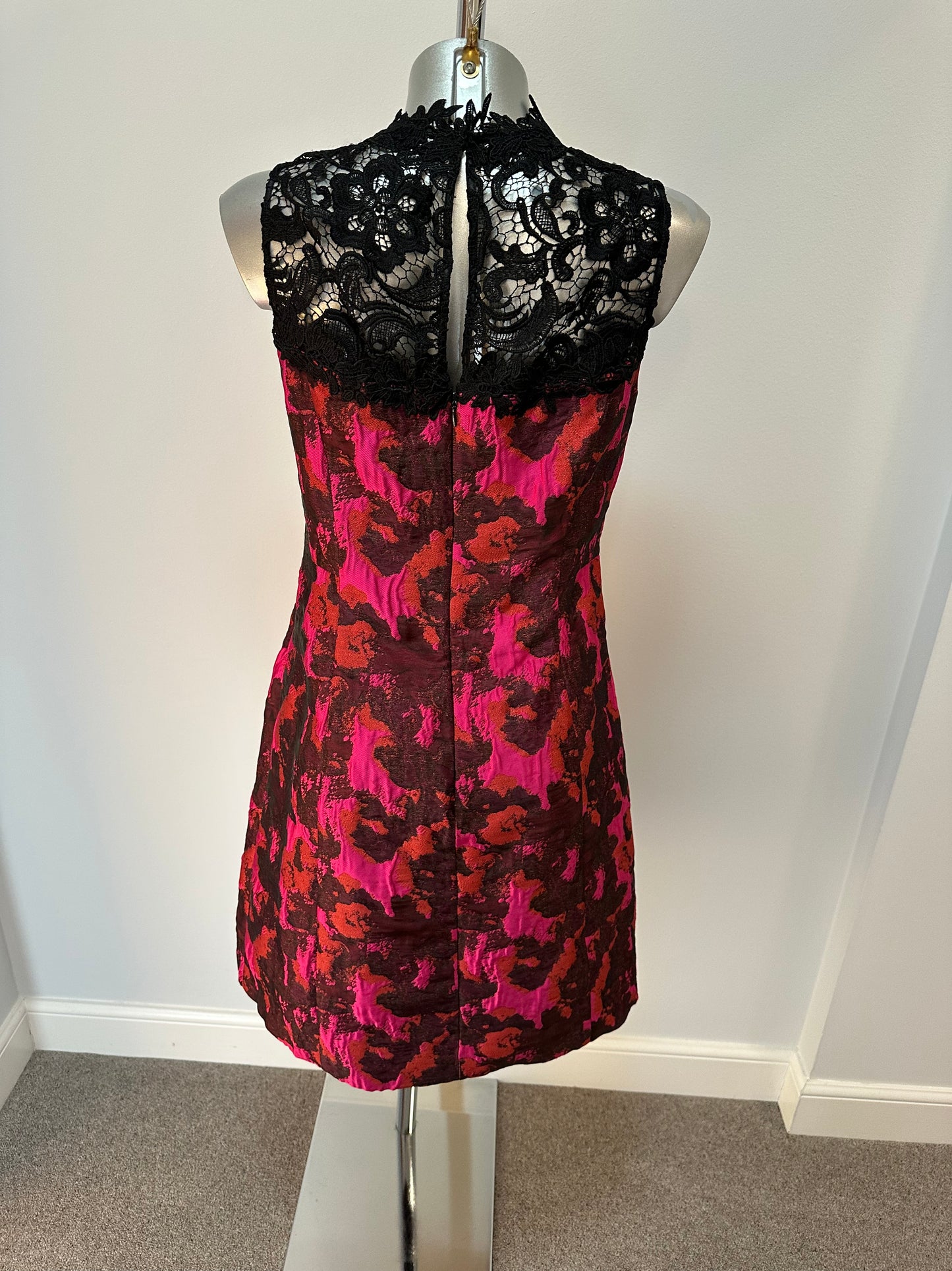 Monsoon pink and orange print dress size 12