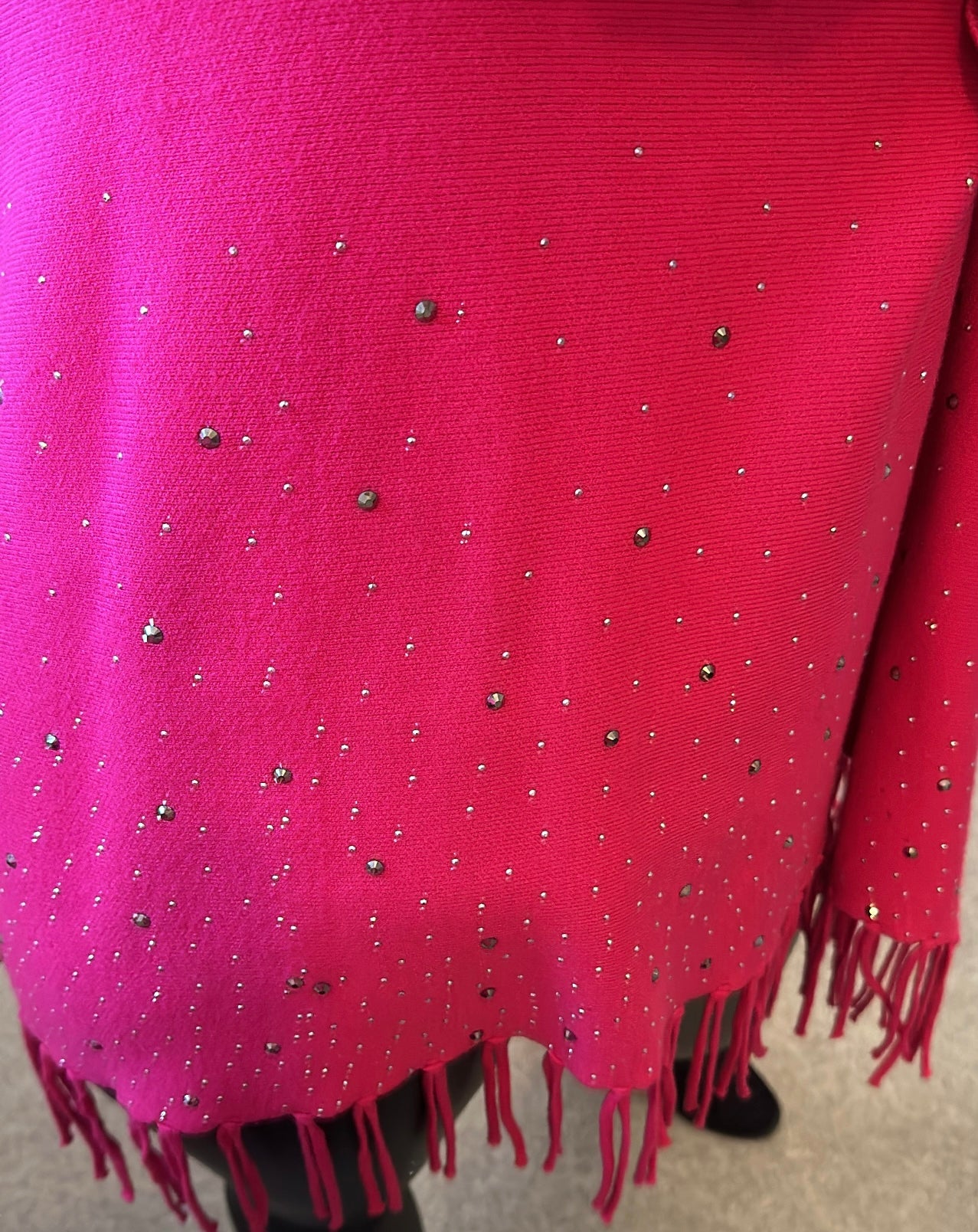 Pink embellished poncho / jumper one size