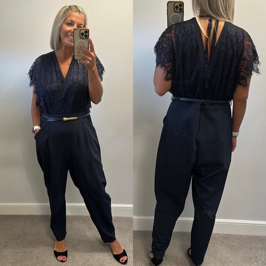 Phase eight navy jumpsuit size 18
