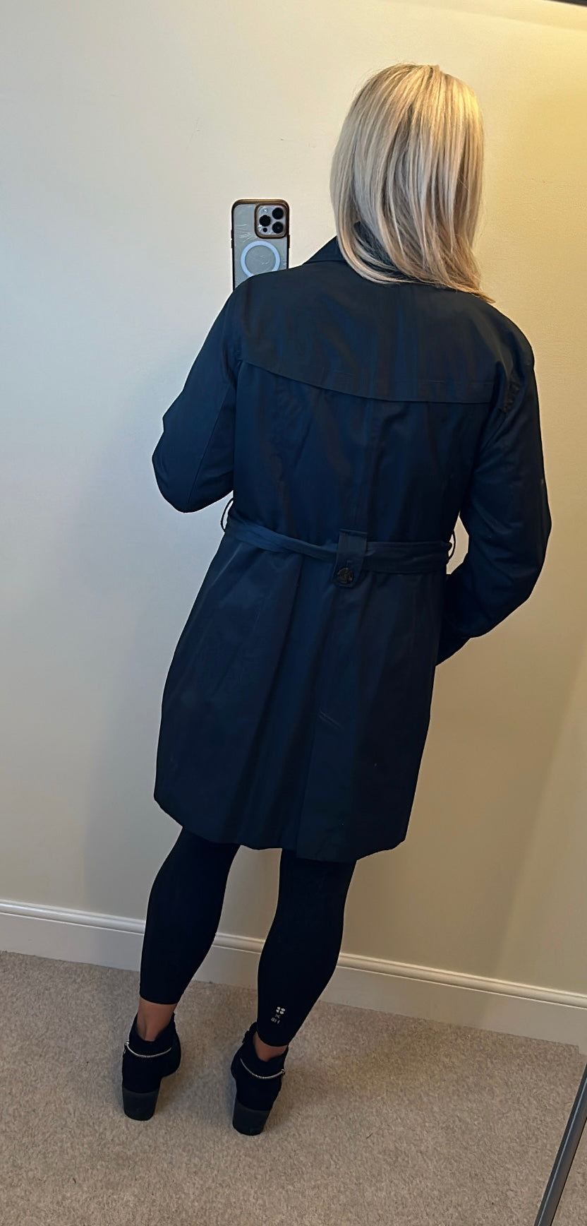 Laundry by Design navy trench coat size 14