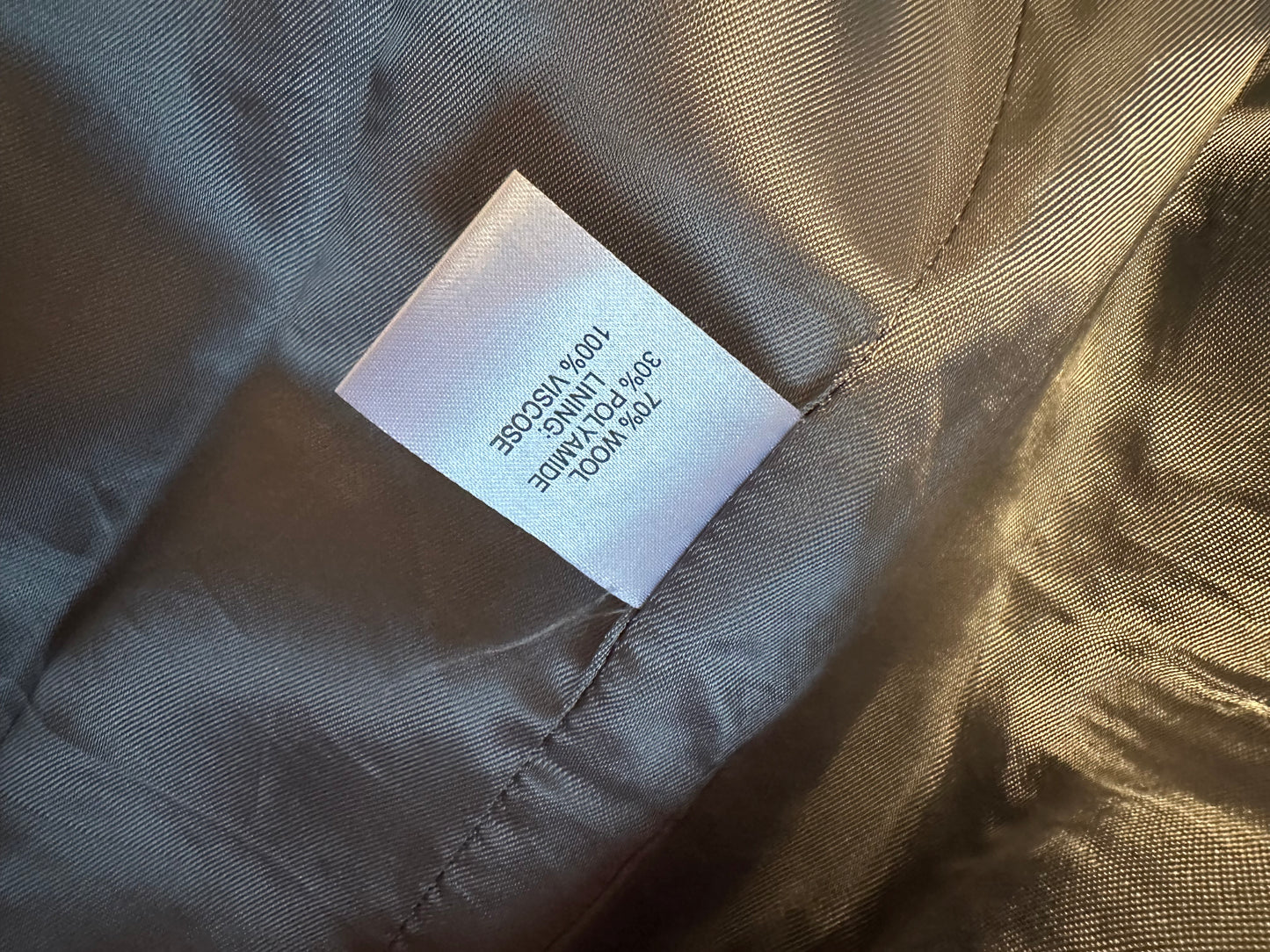 Fenn Wright Manson grey wool long line coat size 16