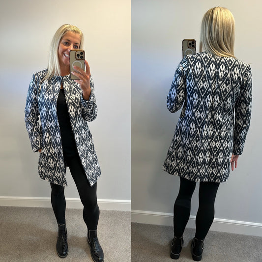Marks and Spencer’s navy print jacket size 10