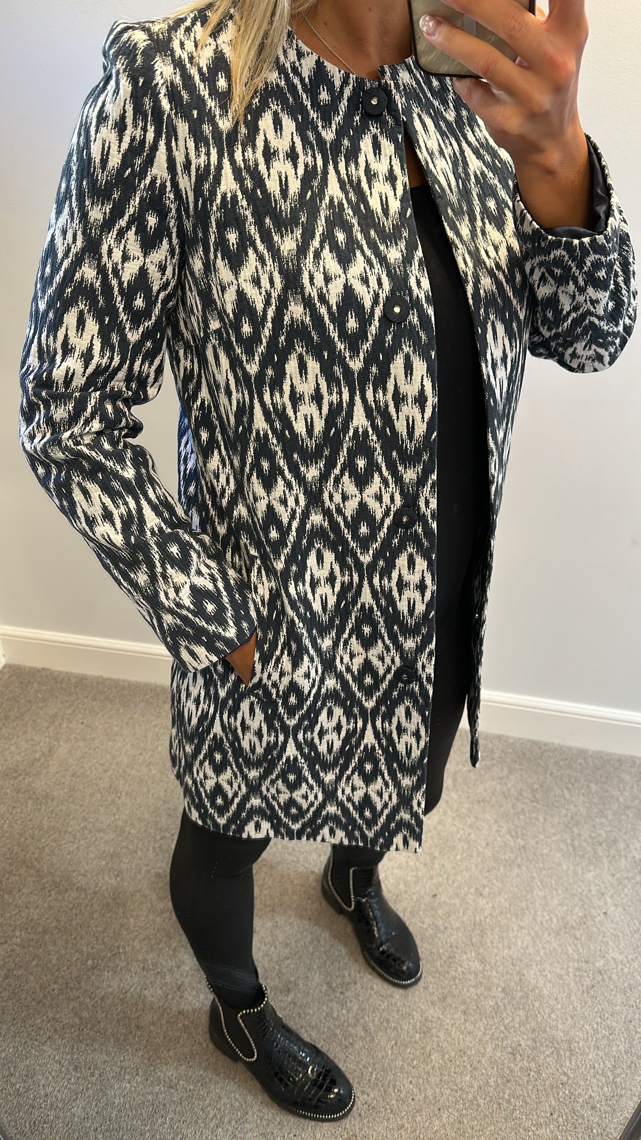 Marks and Spencer’s navy print jacket size 10