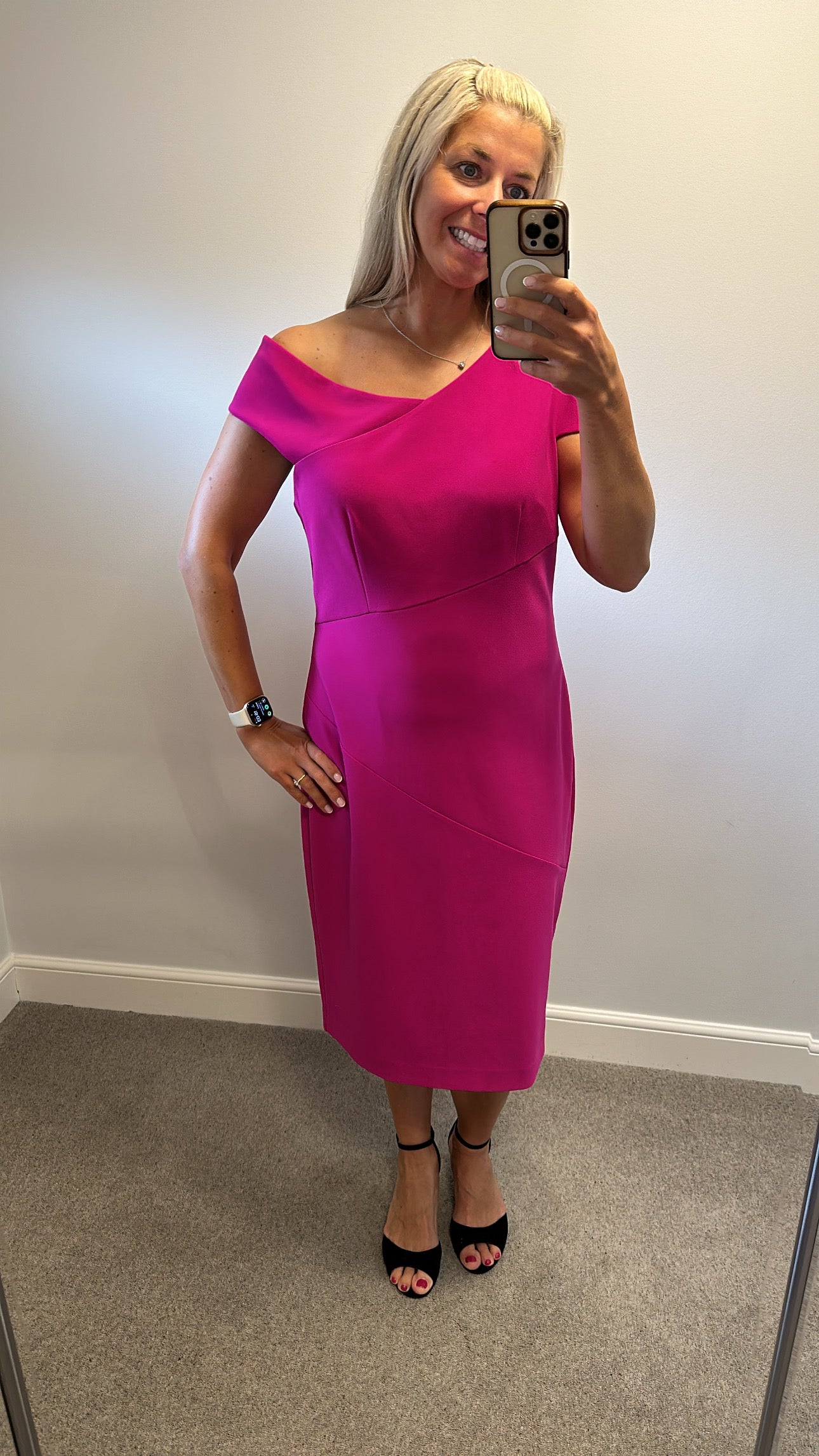 Ted Baker fuchsia pink dress size 16