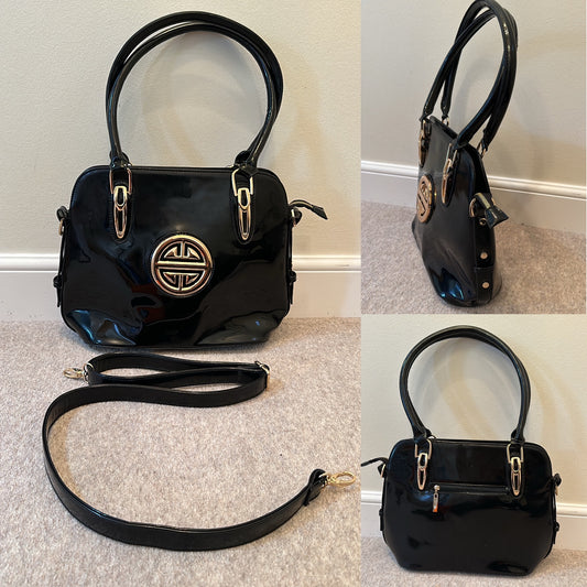 Black patent handbag brand new without tags