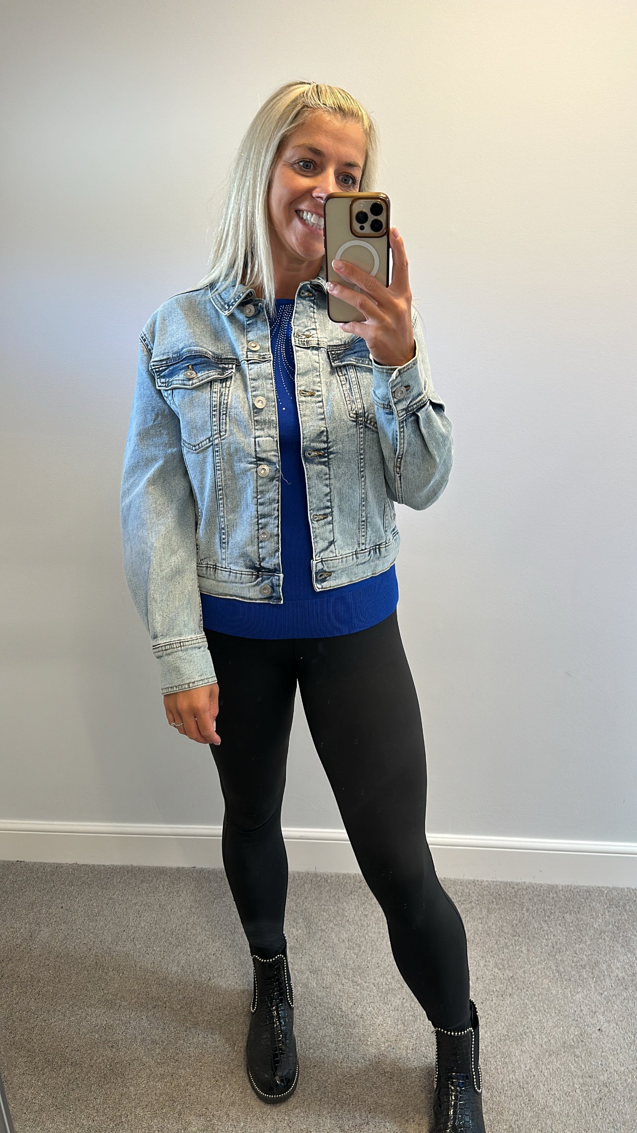 French connection denim jacket size 10
