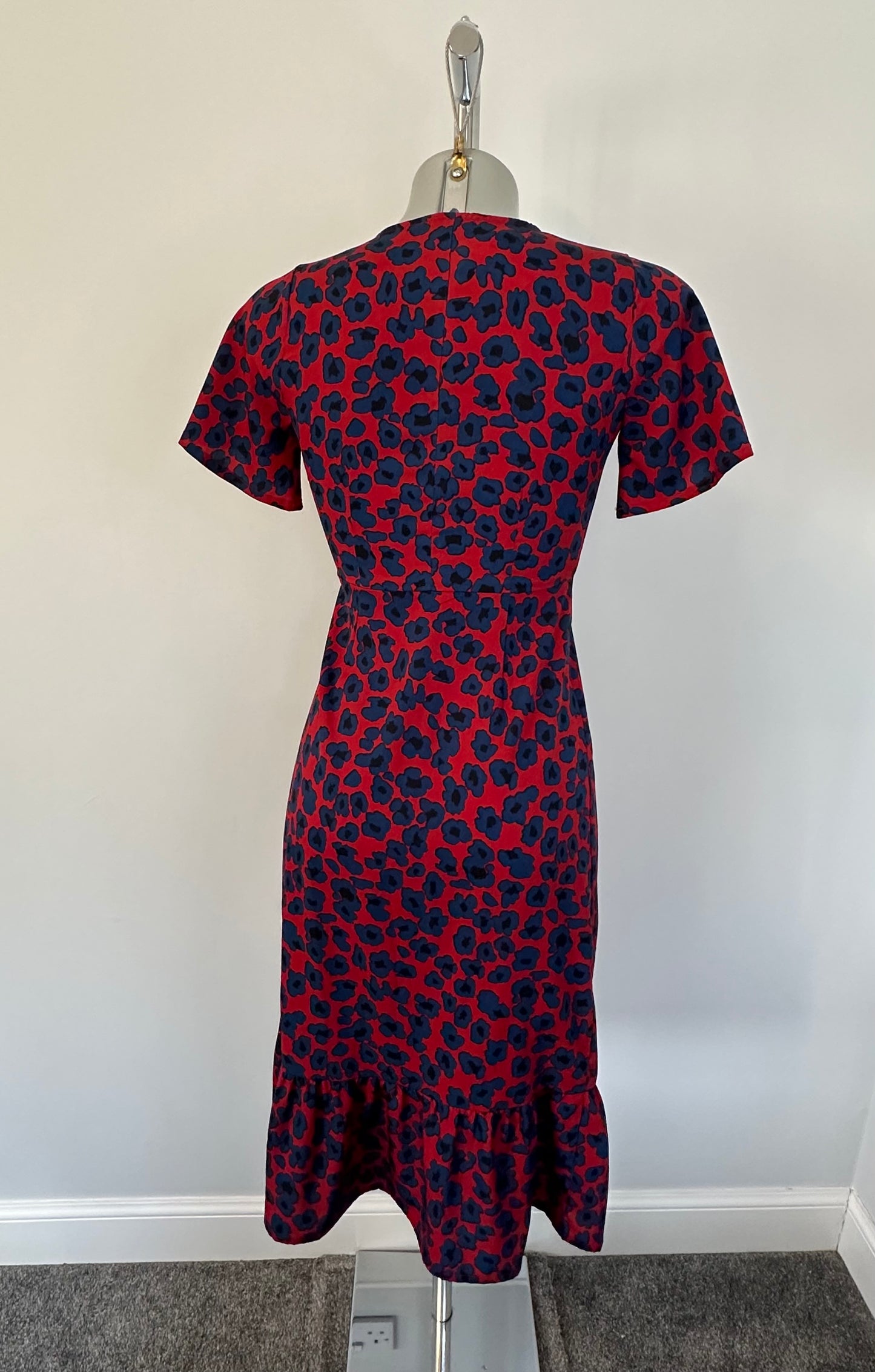 Wednesdays girl navy and navy print dress size XXS (6-8)