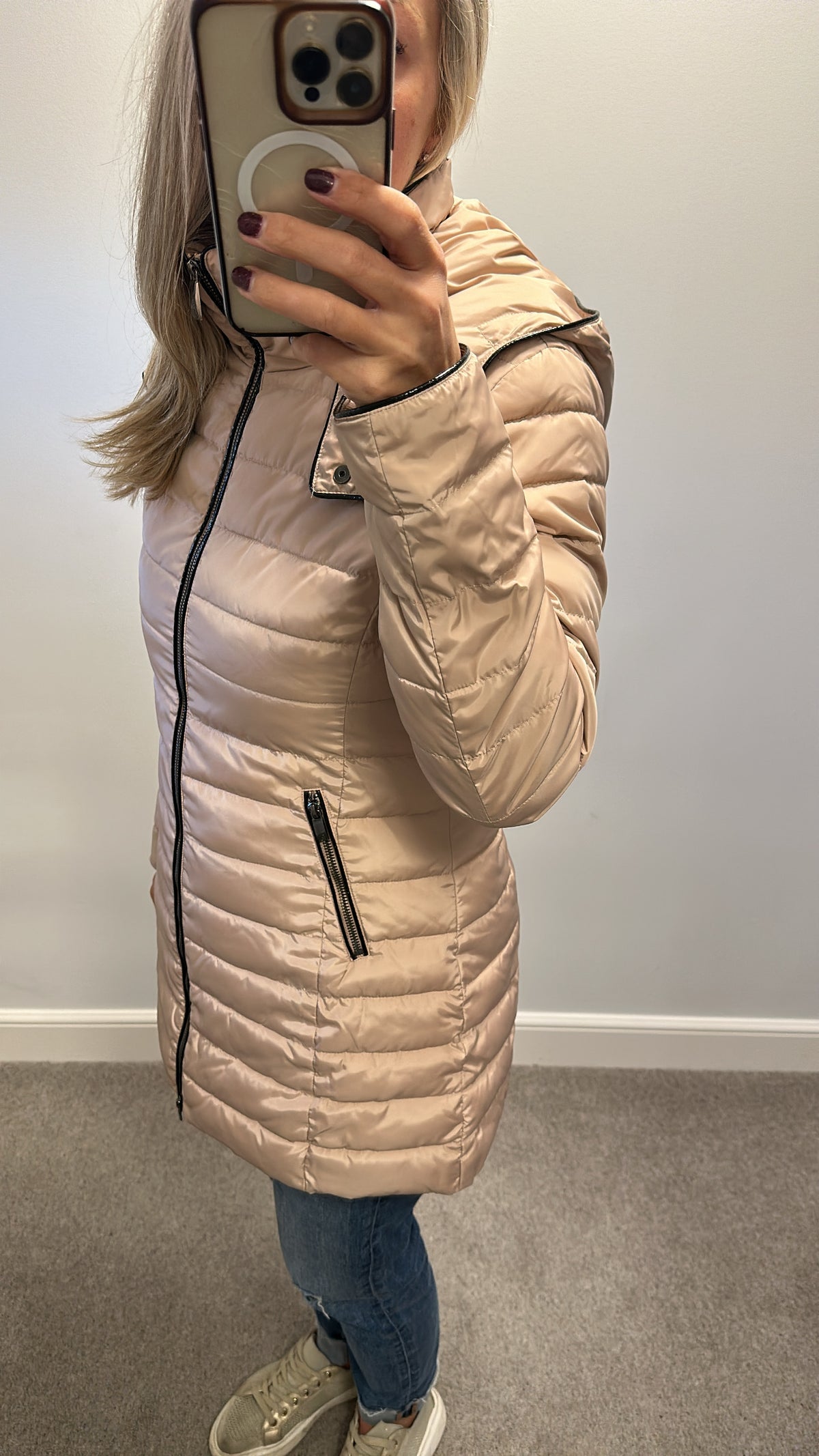 Armani jeans rose gold / beige jacket size 12