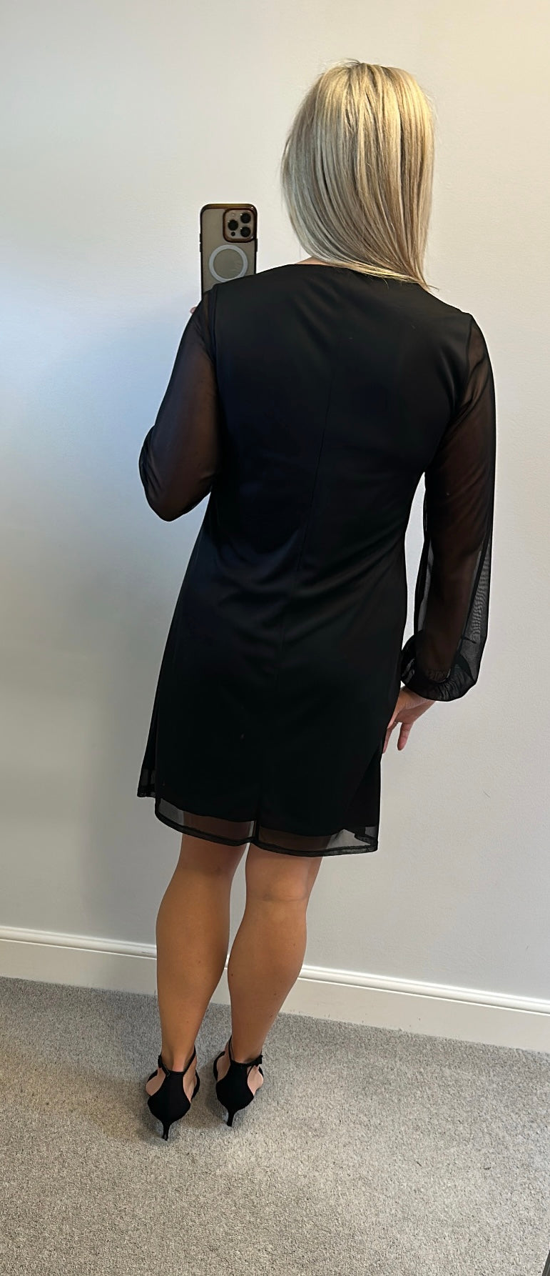 Wallis black beaded dress size 14