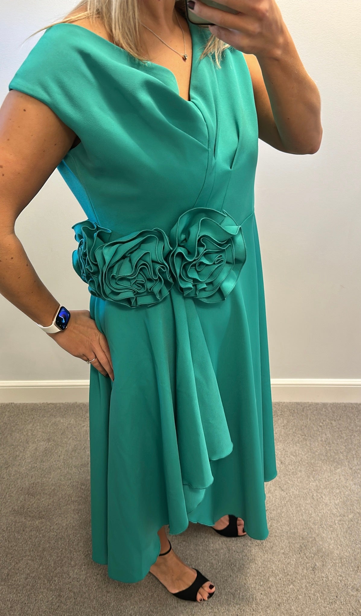 Kevan Jon Kora Roset green dress size 18