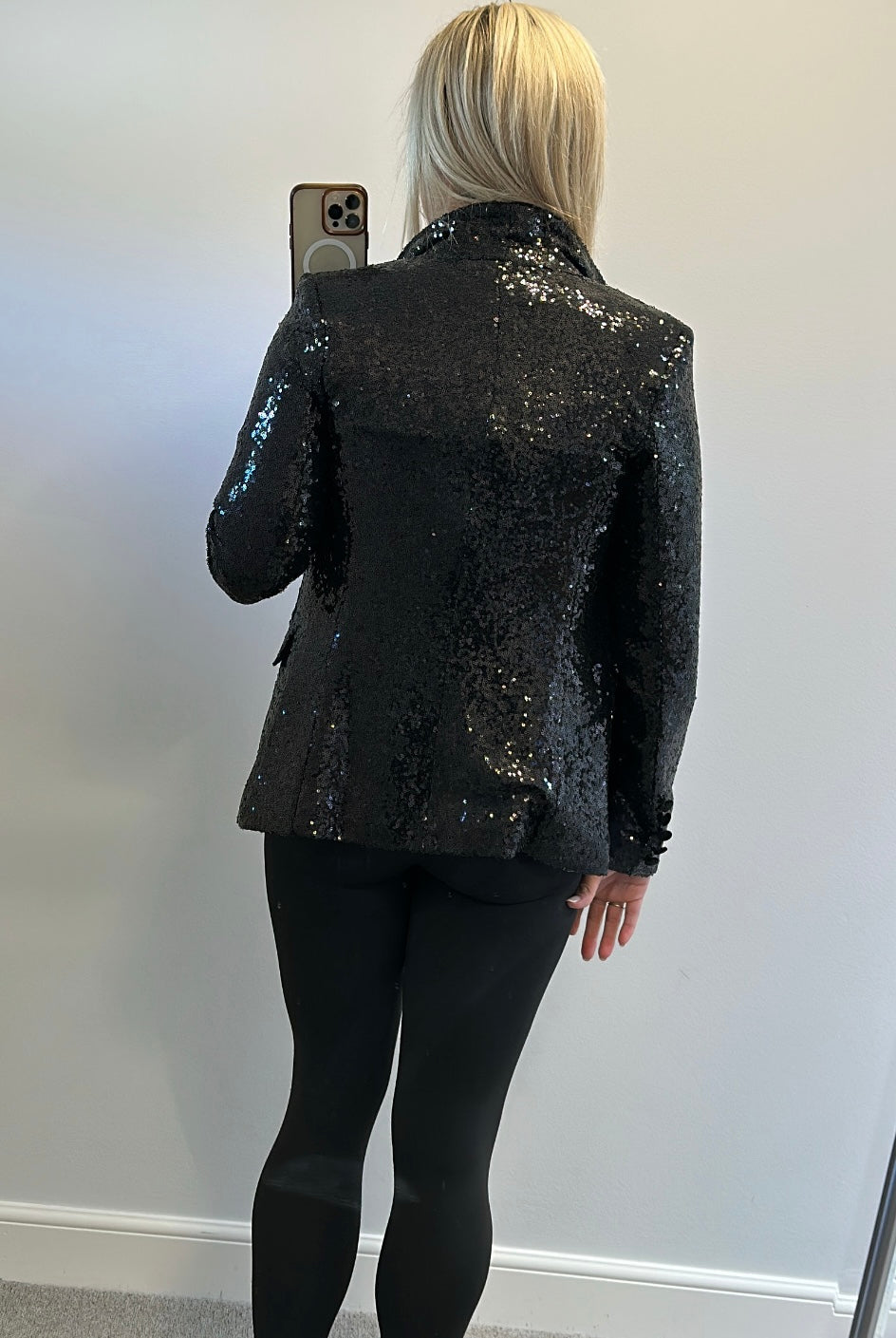 Esmara black sequin blazer size 10